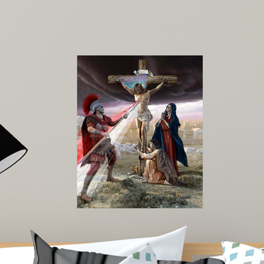 Jesus Cross Roman Piercing Wall Decal