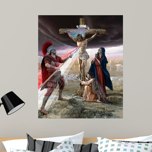 Jesus Cross Roman Piercing Wall Decal