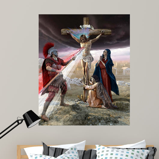 Jesus Cross Roman Piercing Wall Decal