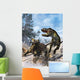 Ankylosaurus Hits Tyrannosaurus Rex Wall Decal