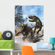 Ankylosaurus Hits Tyrannosaurus Rex Wall Decal