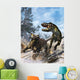 Ankylosaurus Hits Tyrannosaurus Rex Wall Decal