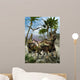 Corythosaurus Being Chased Tyrannosaurus Wall Decal