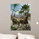 Corythosaurus Being Chased Tyrannosaurus Wall Decal