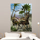 Corythosaurus Being Chased Tyrannosaurus Wall Decal