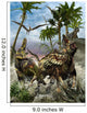 Corythosaurus Being Chased Tyrannosaurus Wall Decal