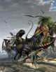 Two Giganotosaurus Trying to Wall Decal