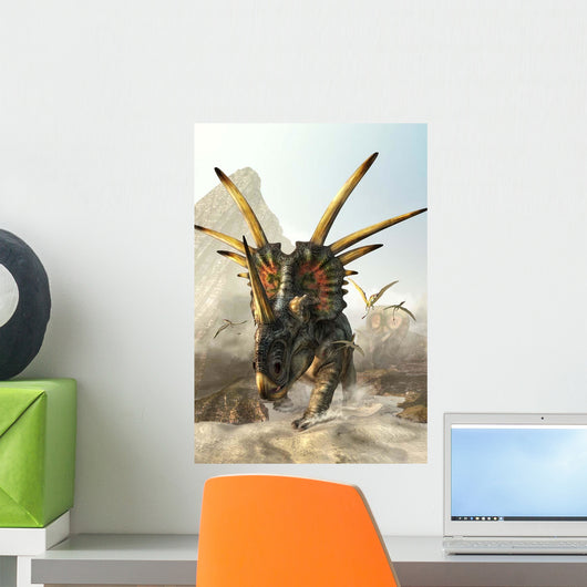 Charging Styracosaurus Wall Decal