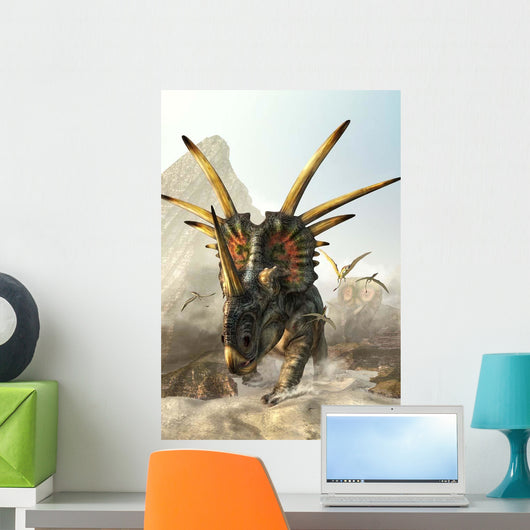 Charging Styracosaurus Wall Decal
