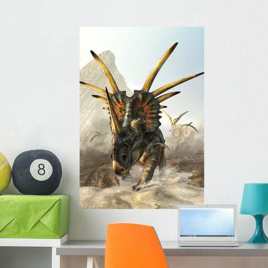 Charging Styracosaurus Wall Decal