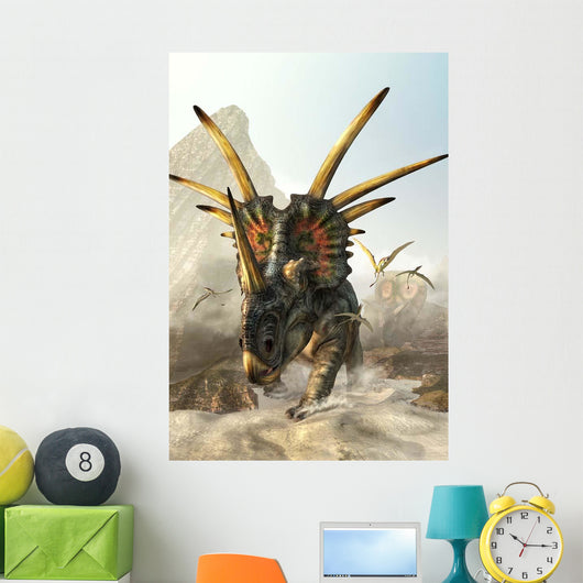 Charging Styracosaurus Wall Decal