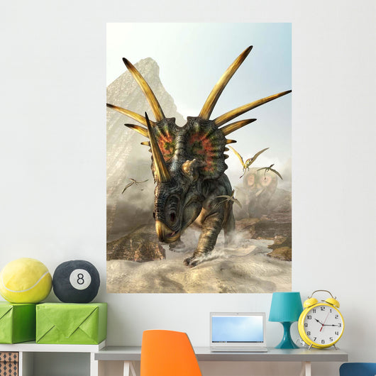 Charging Styracosaurus Wall Decal