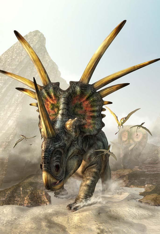 Charging Styracosaurus Wall Decal