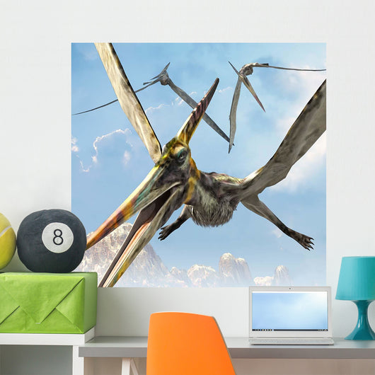 Flying Pterodactyls Searching for Wall Decal