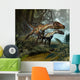 Pair Utahraptors Crossing Stream Wall Decal