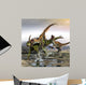 Gigantspinosaurus Is Attacked Pair Wall Decal