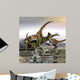 Gigantspinosaurus Is Attacked Pair Wall Decal