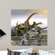 Gigantspinosaurus Is Attacked Pair Wall Decal
