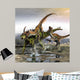 Gigantspinosaurus Is Attacked Pair Wall Decal