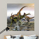 Gigantspinosaurus Is Attacked Pair Wall Decal