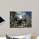 Family Torosaurus Protecting Their Wall Decal
