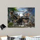 Family Torosaurus Protecting Their Wall Decal