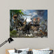 Family Torosaurus Protecting Their Wall Decal