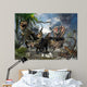 Family Torosaurus Protecting Their Wall Decal