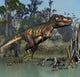 Tyrannosaurus Rex Hunting Prehistoric Wall Decal