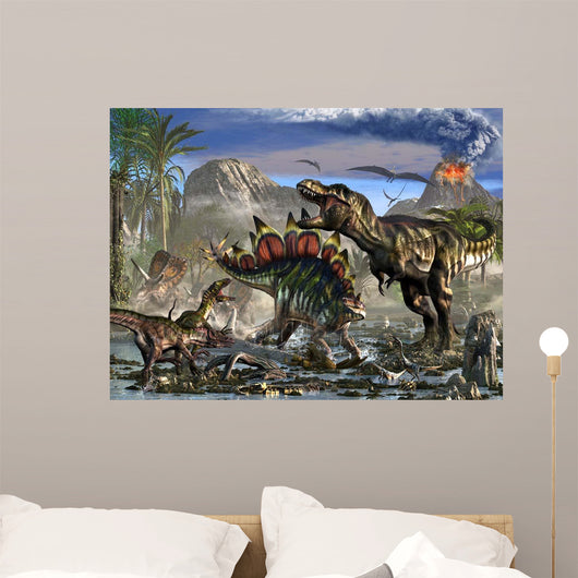 Stegosaurus Defending Himself from Wall Decal