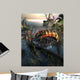 Apatosaurus Dinosaur Swimming Away Wall Decal