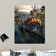 Apatosaurus Dinosaur Swimming Away Wall Decal