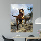 Pair Carnotaurus Dinosaurs Hunting Wall Decal