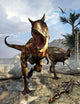 Pair Carnotaurus Dinosaurs Hunting Wall Decal