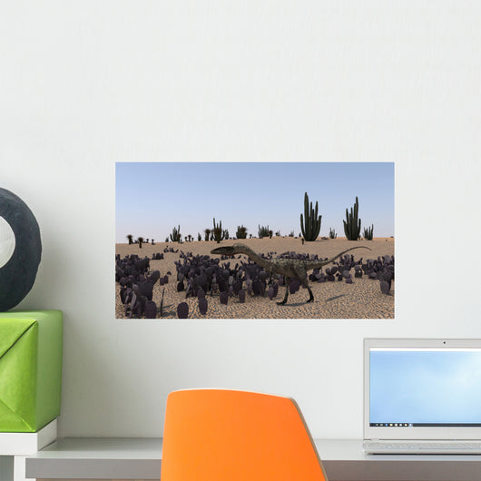 Coelophysis Running through Desert Wall Decal