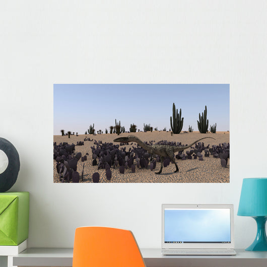 Coelophysis Running through Desert Wall Decal