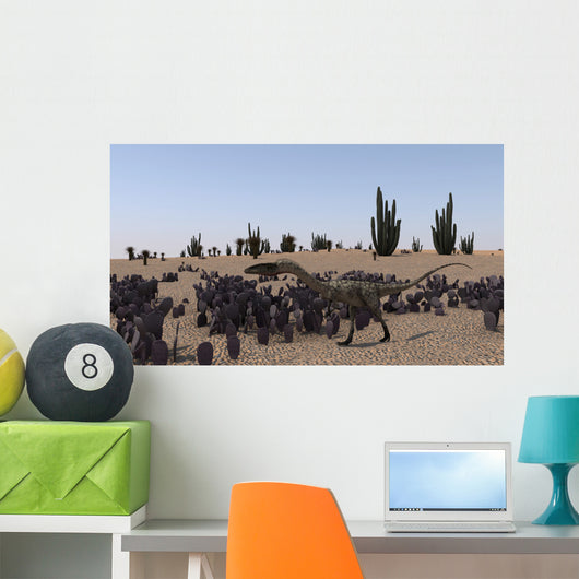 Coelophysis Running through Desert Wall Decal