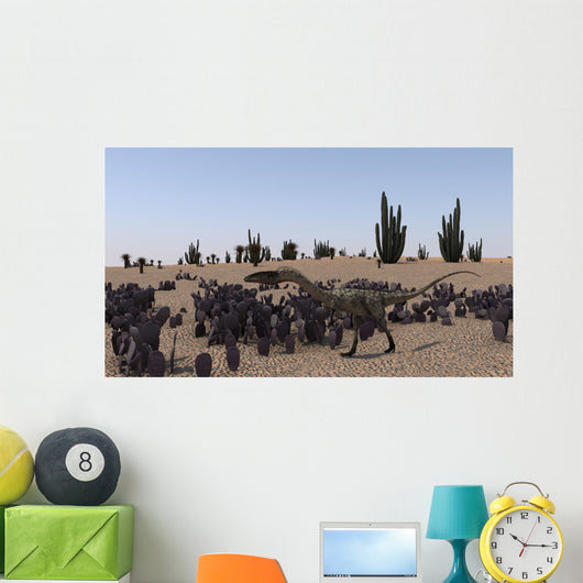 Coelophysis Running through Desert Wall Decal