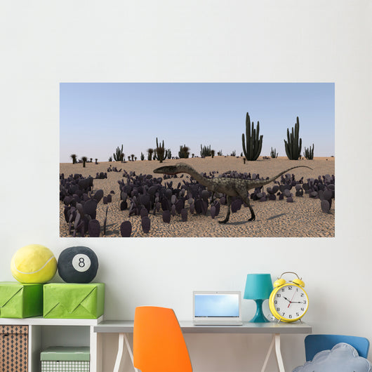 Coelophysis Running through Desert Wall Decal