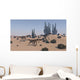 Utahraptors Roaming Desert Environment Wall Decal