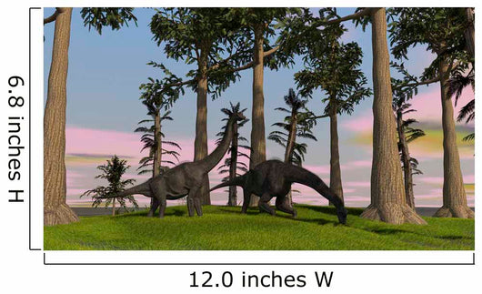 Large Brachiosaurus Dinosaurs Grazing Wall Decal