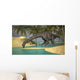 Large Brachiosaurus Drinking Water Wall Decal