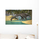 Large Brachiosaurus Drinking Water Wall Decal