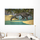 Large Brachiosaurus Drinking Water Wall Decal