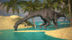Large Brachiosaurus Drinking Water Wall Decal