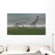 Two Brachiosaurus Dinosaurs Grazing Wall Decal Design 2