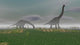 Two Brachiosaurus Dinosaurs Grazing Wall Decal Design 2