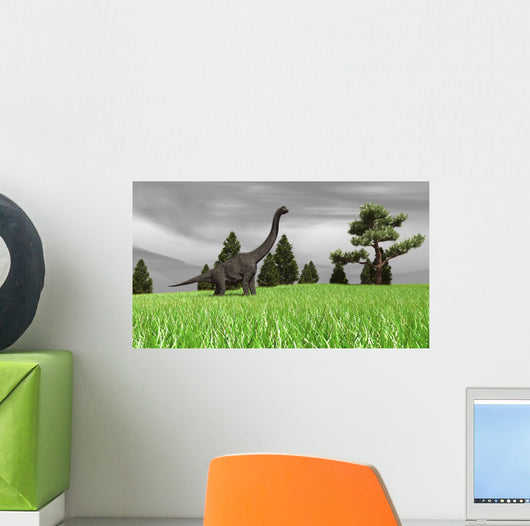Large Brachiosaurus Open Field Wall Decal Design 4