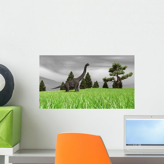 Large Brachiosaurus Open Field Wall Decal Design 4