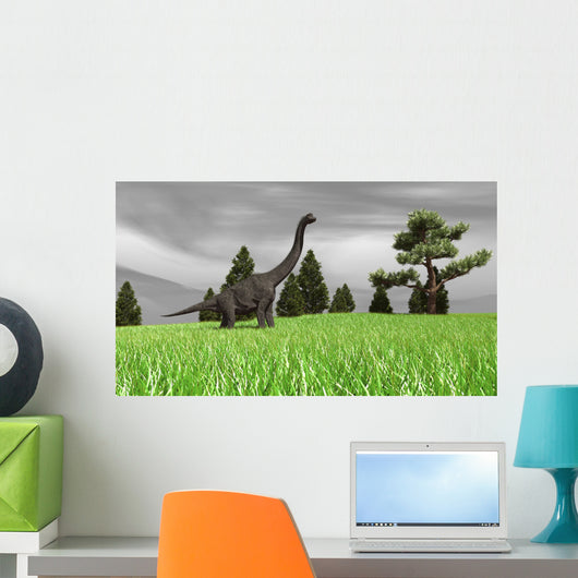 Large Brachiosaurus Open Field Wall Decal Design 4